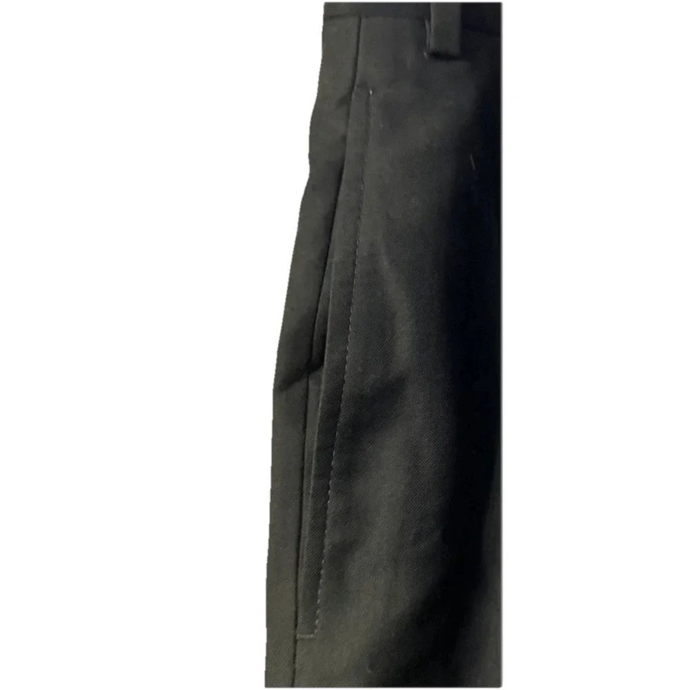 NWT Calvin Klein Mens Flat‎ Front Black Dress Pants Slacks Trousers Size 36x32